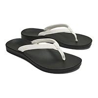 Women's Uiki Sandals Bright White and Lava Rock