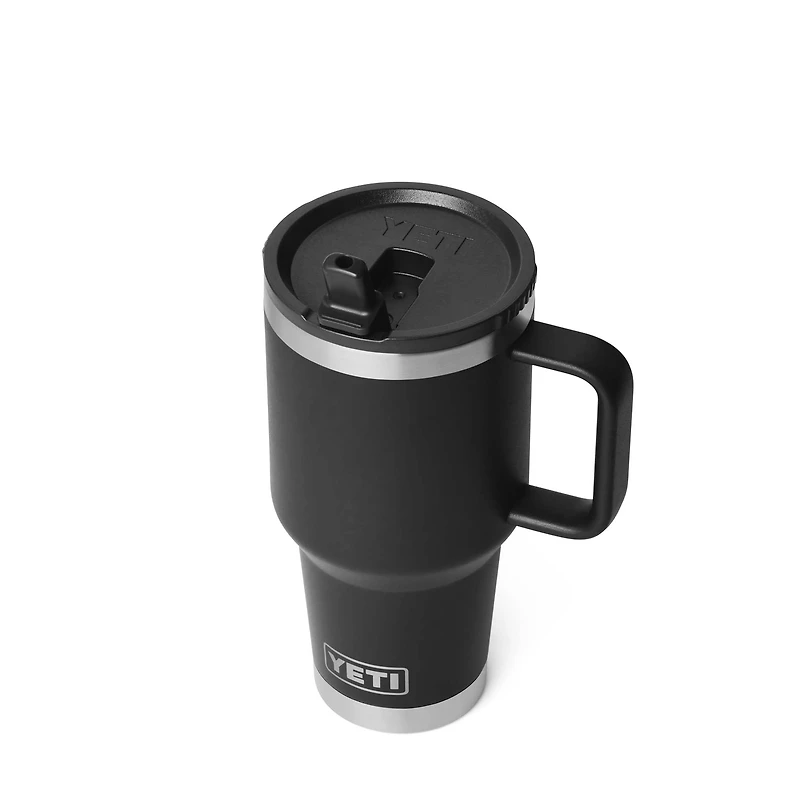 Black 30oz Travel Straw Mug