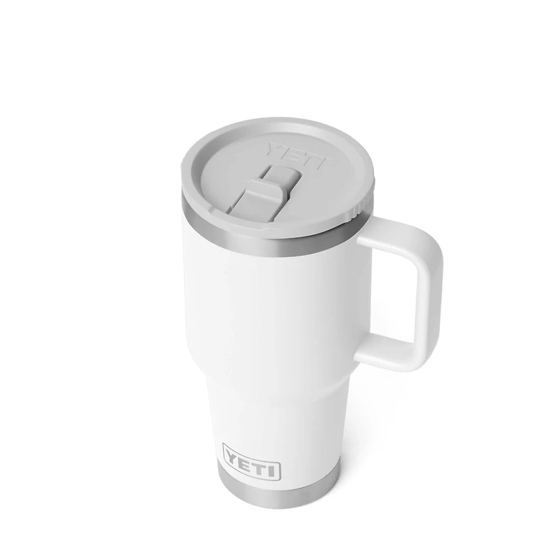 White 30oz Travel Straw Mug