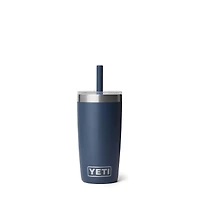 Navy Rambler 10oz Tumbler with Silicone Straw