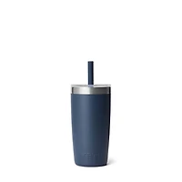 Navy Rambler 10oz Tumbler with Silicone Straw