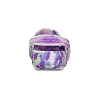Kids Classic Glow Marbled Clog Purple and White