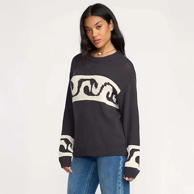 Wave Fade Crewneck Sweater