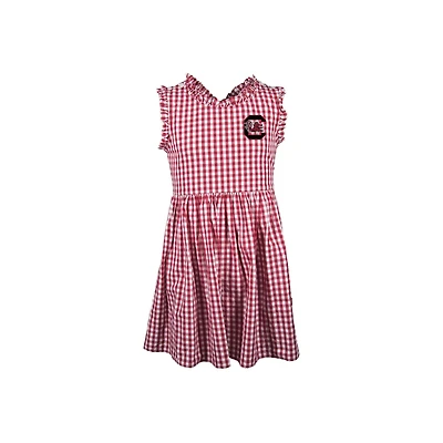 Toddler USC Gingham Dress Garnet