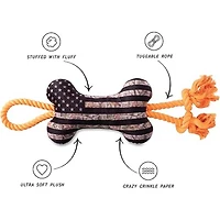 Camo American Flag Dog Toy