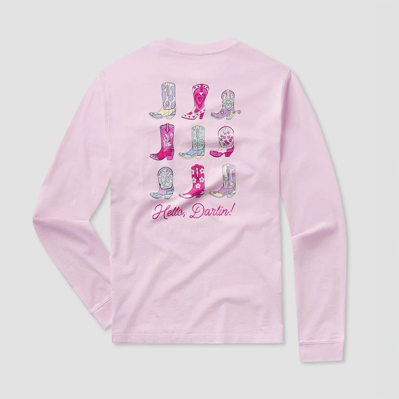 Boot Scootin' Long Sleeve T-Shirt Ballet Slipper