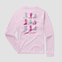 Boot Scootin' Long Sleeve T-Shirt Ballet Slipper