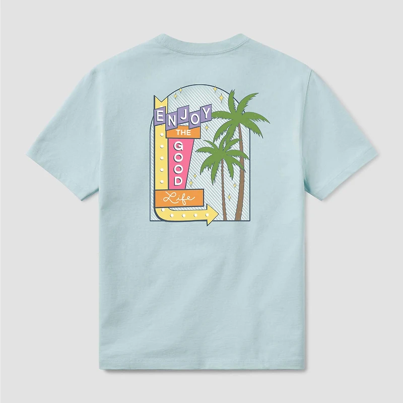Enjoy The Good Life Short Sleeve T-Shirt Aquamarine