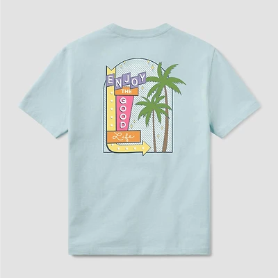 Enjoy The Good Life Short Sleeve T-Shirt Aquamarine
