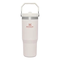 The 30oz IceFlow Flip Straw Tumbler in Rose Quartz