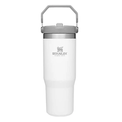 The 30oz IceFlow Flip Straw Tumbler in Polar