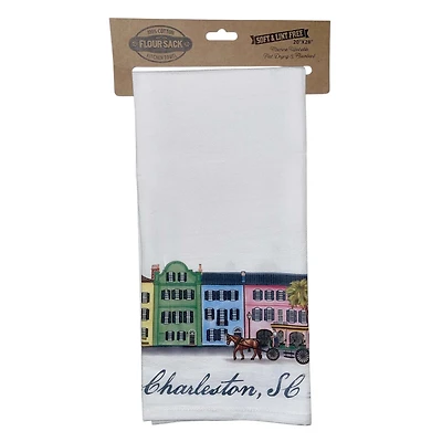 Rainbow Row Flour Sack Towel