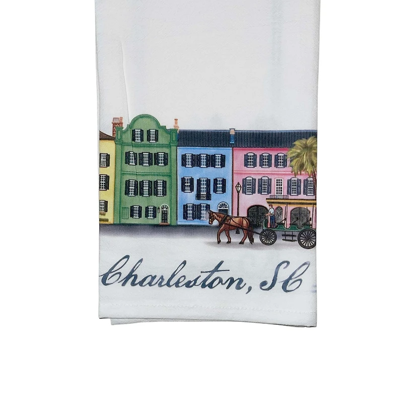 Rainbow Row Flour Sack Towel