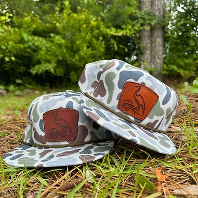 Backshore Leather Patch Flat Bill Rope Hat