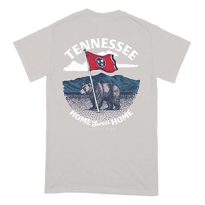 Tri-Star Bear Short Sleeve T-Shirt Ice Grey