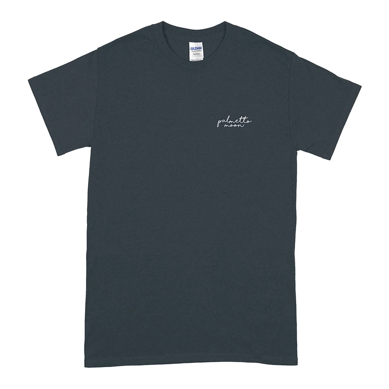 Palmetto Tree with Script Trunk Short Sleeve T-Shirt