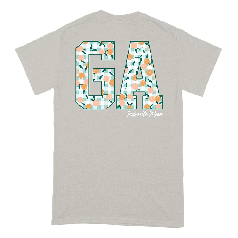 GA Gingham Peaches Short Sleeve T-Shirt