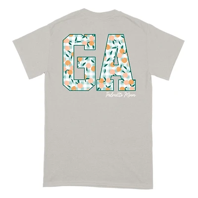 GA Gingham Peaches Short Sleeve T-Shirt