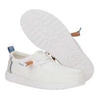 Men's Wally Summer Linen Shoes White and Stone Grey