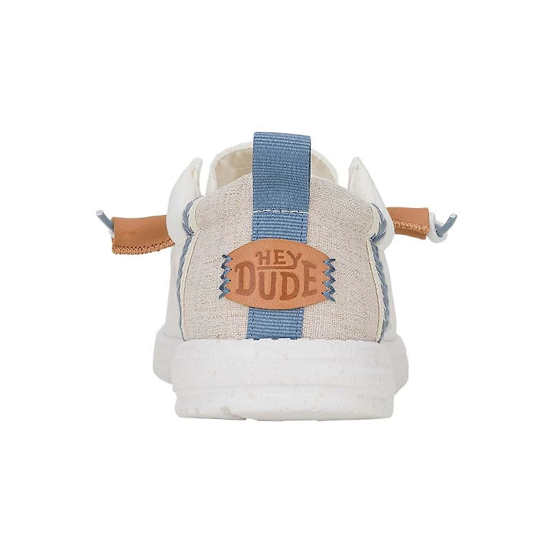 Men's Wally Summer Linen Shoes White and Stone Grey
