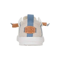 Men's Wally Summer Linen Shoes White and Stone Grey