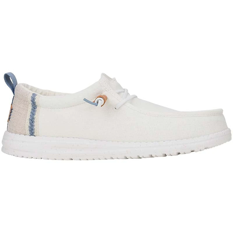 Men's Wally Summer Linen Shoes White and Stone Grey