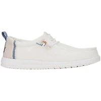 Men's Wally Summer Linen Shoes White and Stone Grey
