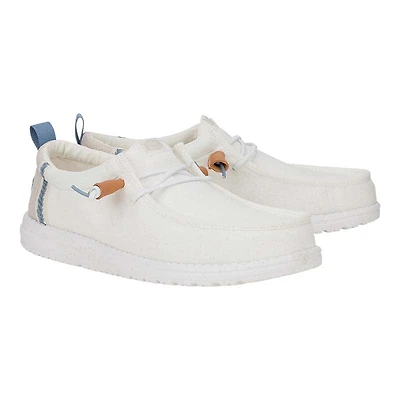Men's Wally Summer Linen Shoes White and Stone Grey