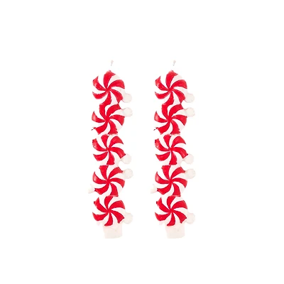 Peppermint Mini Taper Candle Set of 2