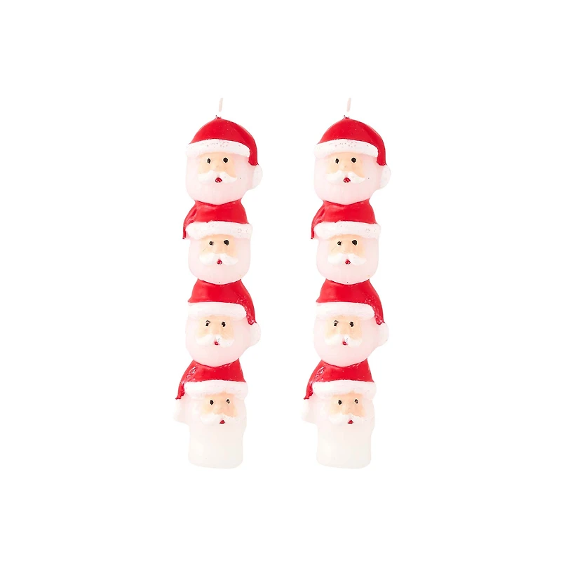 Santa Mini Taper Candle Set of 2