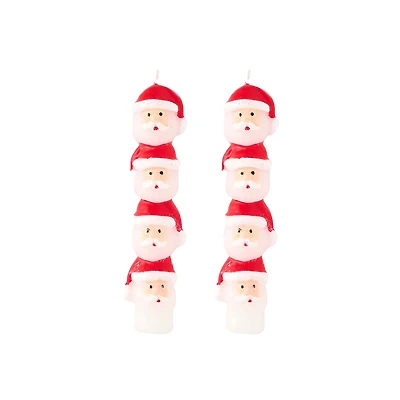 Santa Mini Taper Candle Set of 2