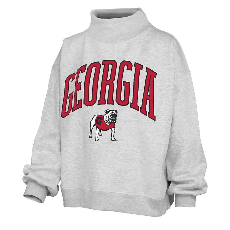 UGA Big Text Oversized Mock Neck Sweatshirt