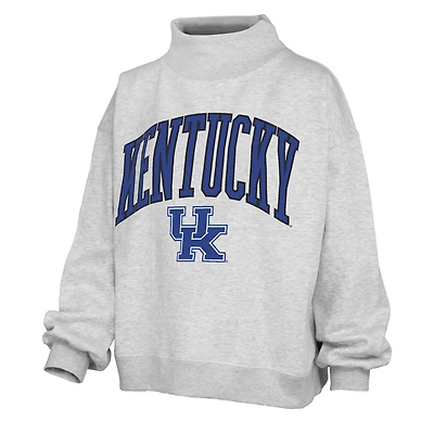 UK Big Text Oversized Mock Neck Sweatshirt