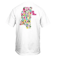 Ole Miss Flowers Short Sleeve T-Shirt White