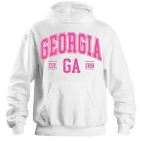 Georgia Established Hoodie White & Pink
