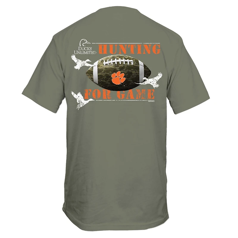 Clemson Hunting Camo Football Short Sleeve T-Shirt
