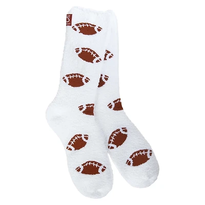Football Fuzzy Crew Socks