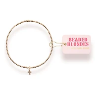 Mini Cross Charm Gold Bracelet