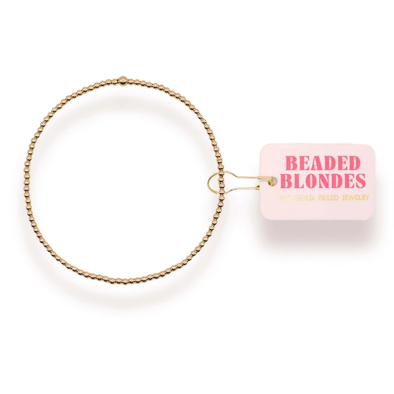 2mm Gold Beaded Bracelet