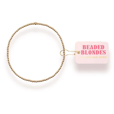 2mm Gold Beaded Bracelet