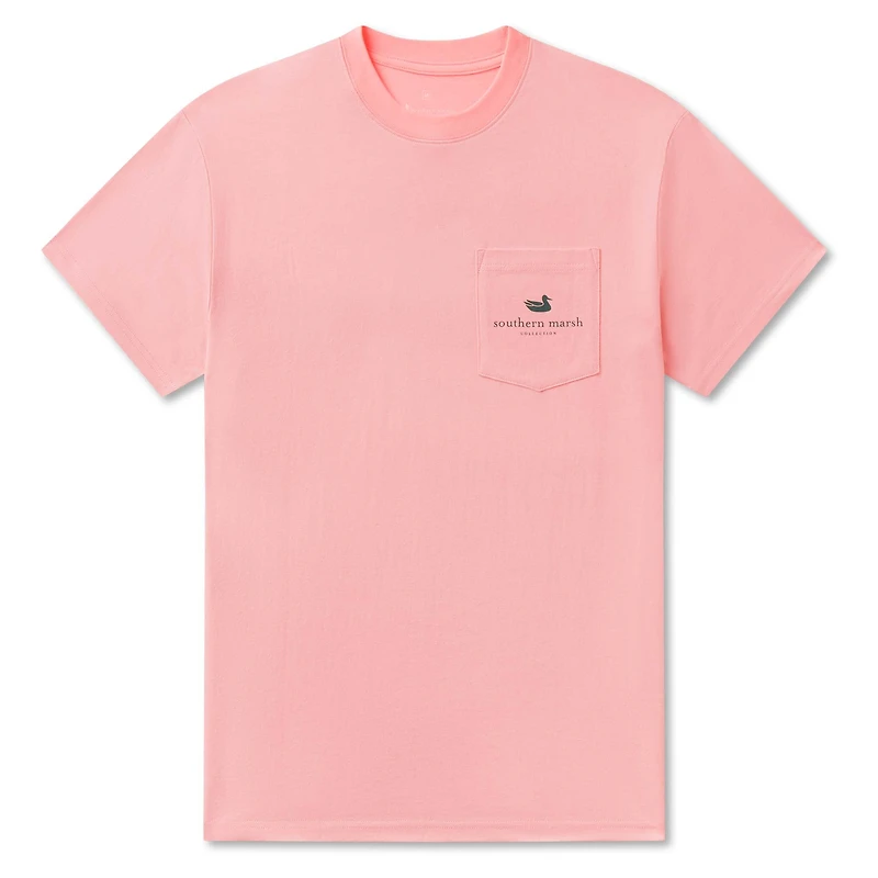 SEAWASH™ Branding Flagstick Short Sleeve T-Shirt Washed Camellia
