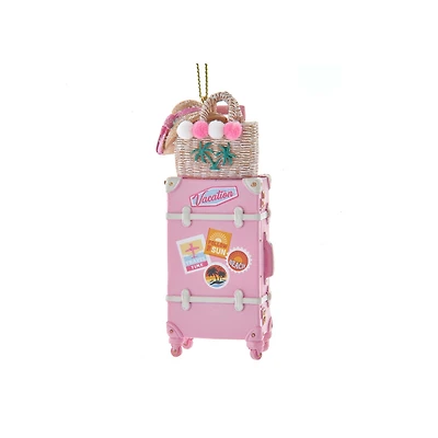 Pink Suitcase Ornament