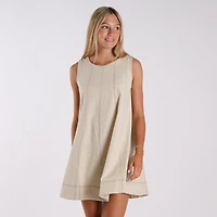 A Line Stitch Mini Dress