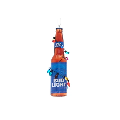 Bud Light Bottle with Bulbs Ornament