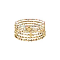 Beaded Bracelet Stack in Multicolor