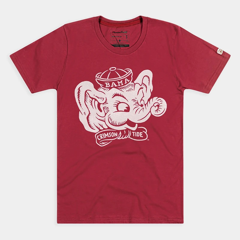 Alabama Crimson Tide Vintage Mascot Short Sleeve T-Shirt
