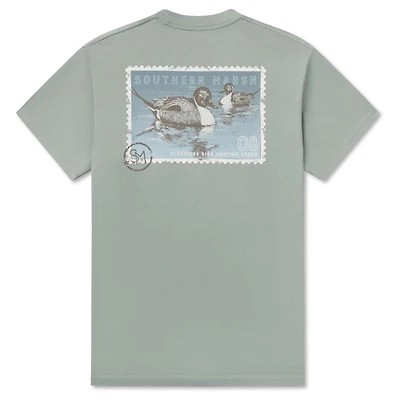 Duck Stamp Pintail Short Sleeve T-Shirt Burnt Sage