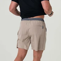 7" Athletic Shorts Khaki