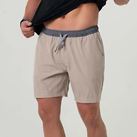 7" Athletic Shorts Khaki