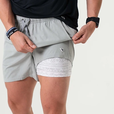 7" Athletic Shorts Light Grey